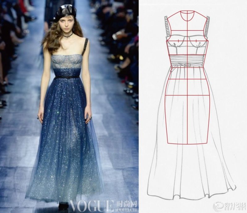 服裝款式圖 - Christian Dior2017秋冬RTW時裝發(fā)布秀