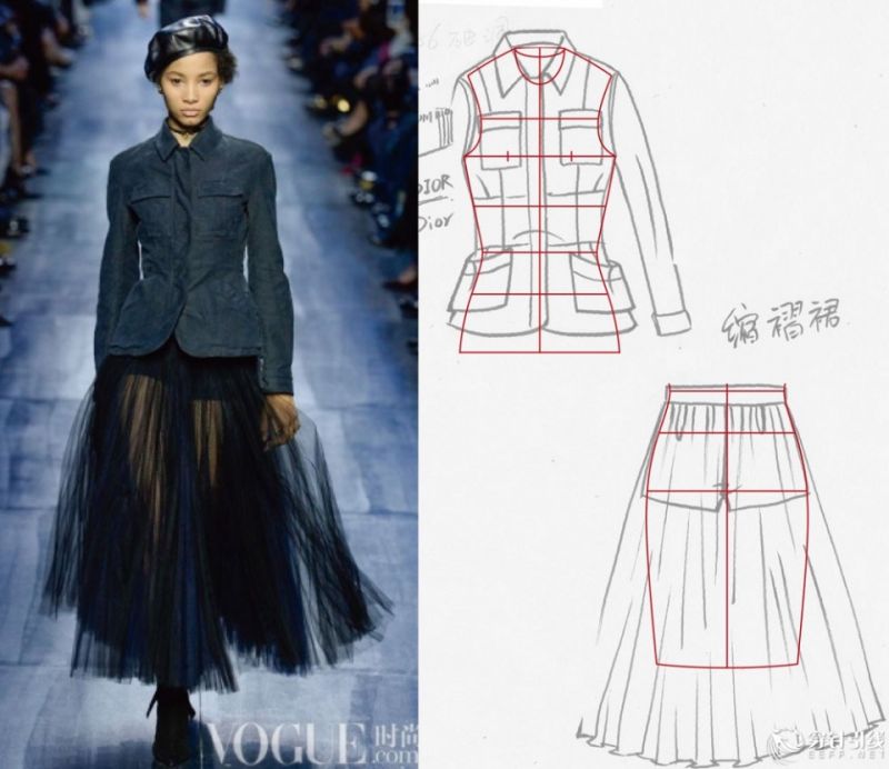 服裝款式圖 - Christian Dior2017秋冬RTW時裝發(fā)布秀