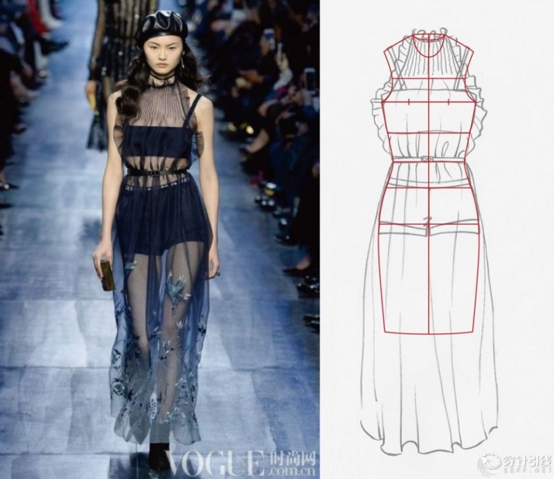服裝款式圖 - Christian Dior2017秋冬RTW時裝發(fā)布秀