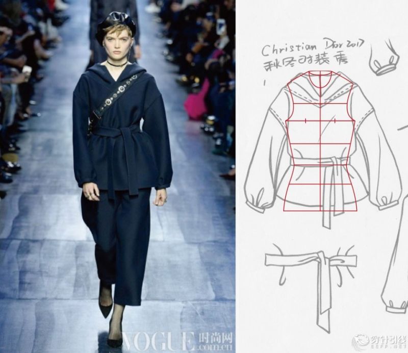 服裝款式圖 - Christian Dior2017秋冬RTW時裝發(fā)布秀