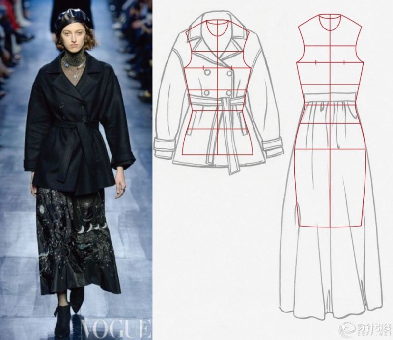 服裝款式圖 - Christian Dior2017秋冬RTW時裝發(fā)布秀