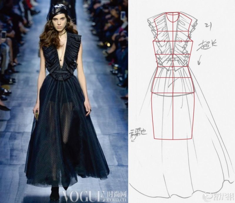 服裝款式圖 - Christian Dior2017秋冬RTW時裝發(fā)布秀