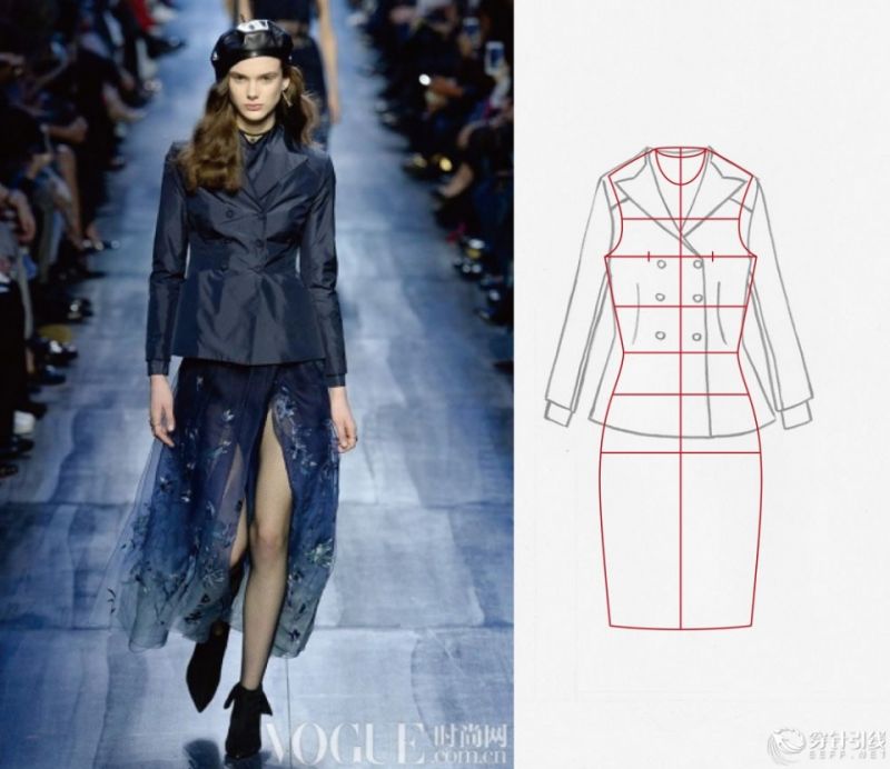 服裝款式圖 - Christian Dior2017秋冬RTW時裝發(fā)布秀
