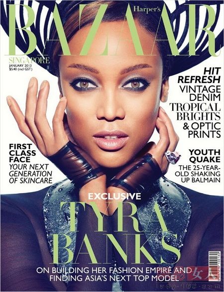 Tyra Banks登封面 前衛(wèi)大片上演黑色迷情